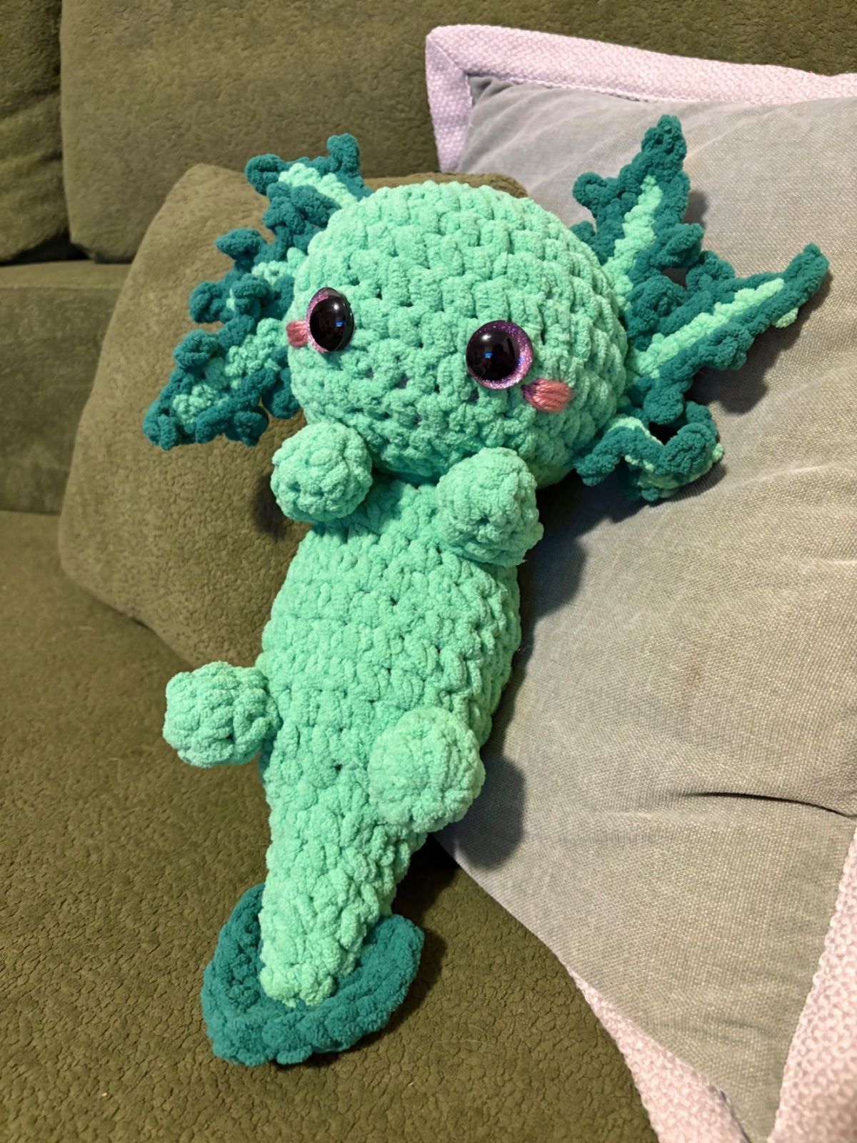 Green Axolotl for my nephew! 🦎💚
