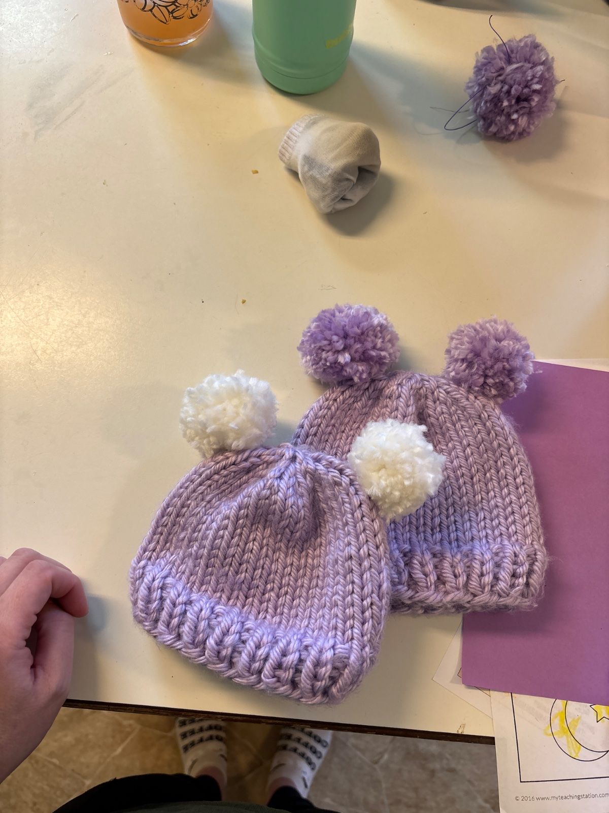 First knit beanies!